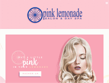 Tablet Screenshot of pinklemonadespa.com